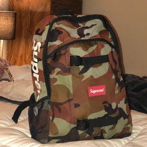 supreme camo backpack